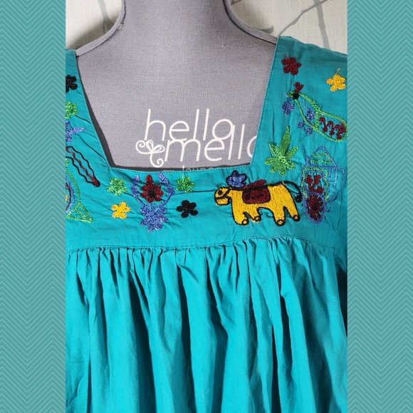 La Lingerie Floral Embroidered Square Neck Babydoll Dress - Picture 2 of 6